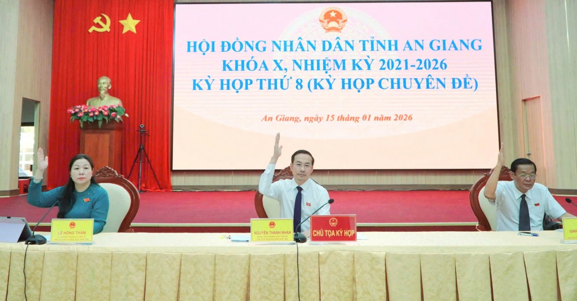 An Giang thông qua nhiều dự thảo nghị quyết quan trọng, sẵn sàng cho APEC 2027 An Giang thông qua nhiều dự thảo nghị quyết quan trọng, sẵn sàng cho APEC 2027