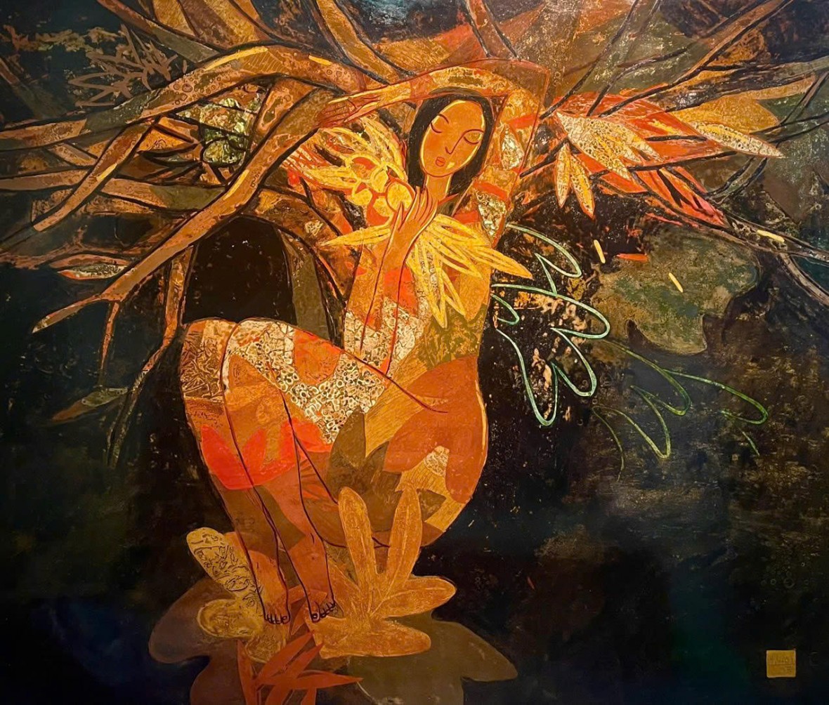 7. Hoạ sĩ Nguyễn Hải Nam – Tranh sơn mài: Trái đầu mùa, 2025 7. Hoạ sĩ Nguyễn Hải Nam – Tranh sơn mài: Trái đầu mùa, 2025