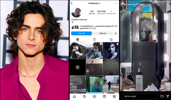 Diễn viên tài tử điện ảnh nổi tiếng Timothee Chalamet của bộ phim Call me by your name - bộ phim đạt giải Oscar năm 2018, giải uỷ ban quốc gia phê bình điện ảnh Mỹ, Viện hàn lâm quốc gia Anh đã post U ULTTY CR021 lên Instagram 18,4 triệu người theo dõi