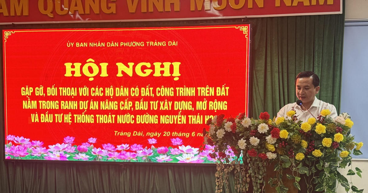 Người dân phường Trảng Dài đồng thuận nâng cấp, mở rộng đường Nguyễn Thái Học
