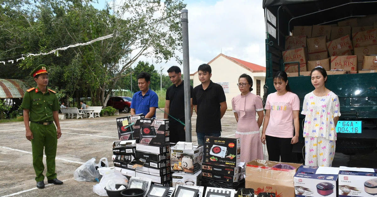 Khởi tố 6 đối tượng bán gần 10.000 hàng gia dụng giá 