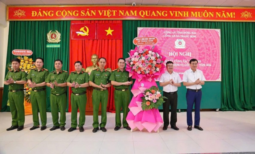 Công an xã Trảng Bom triển khai nhiệm công tác năm 2026.