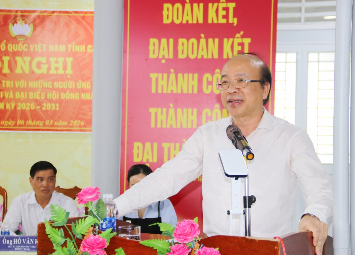 Ứng cử viên ĐBQH Phan Chí Hiếu cam kết đưa tiếng nói cử tri Cà Mau đến Nghị trường Quốc hội