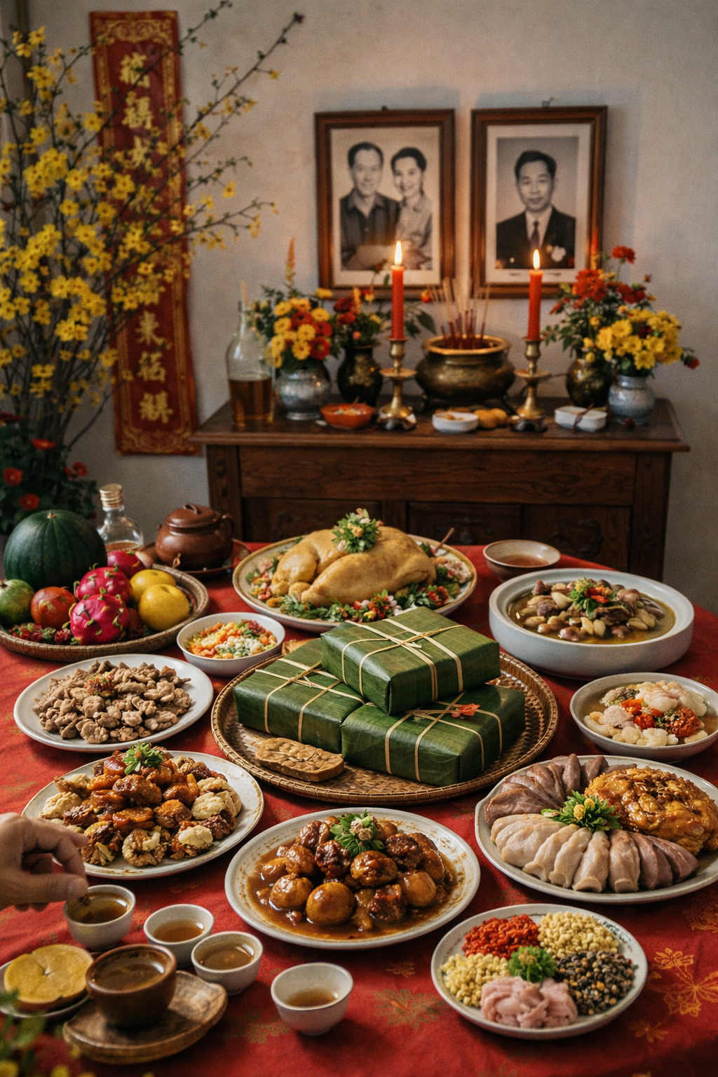 Giữ hồn Tết trong mâm cỗ sum vầy Giữ hồn Tết trong mâm cỗ sum vầy