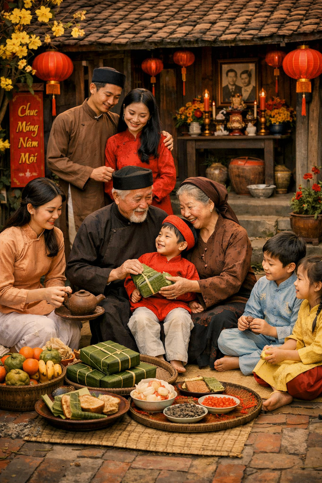 Giữ hồn Tết trong mâm cỗ sum vầy Giữ hồn Tết trong mâm cỗ sum vầy