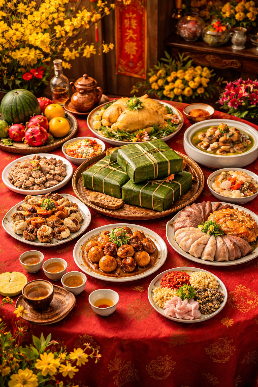 Giữ hồn Tết trong mâm cỗ sum vầy Giữ hồn Tết trong mâm cỗ sum vầy