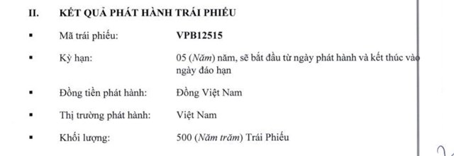 Thêm 500 tỷ đồng vừa 'đổ' vào VPBank qua kênh trái phiếu - Ảnh 1 Thêm 500 tỷ đồng vừa 'đổ' vào VPBank qua kênh trái phiếu - Ảnh 1