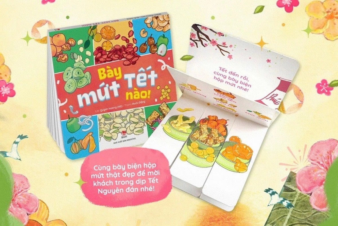 Cuốn sách về chủ đề Tết nhằm nâng cao tính tương tác với độc giả. (Ảnh: NXB Kim Đồng)