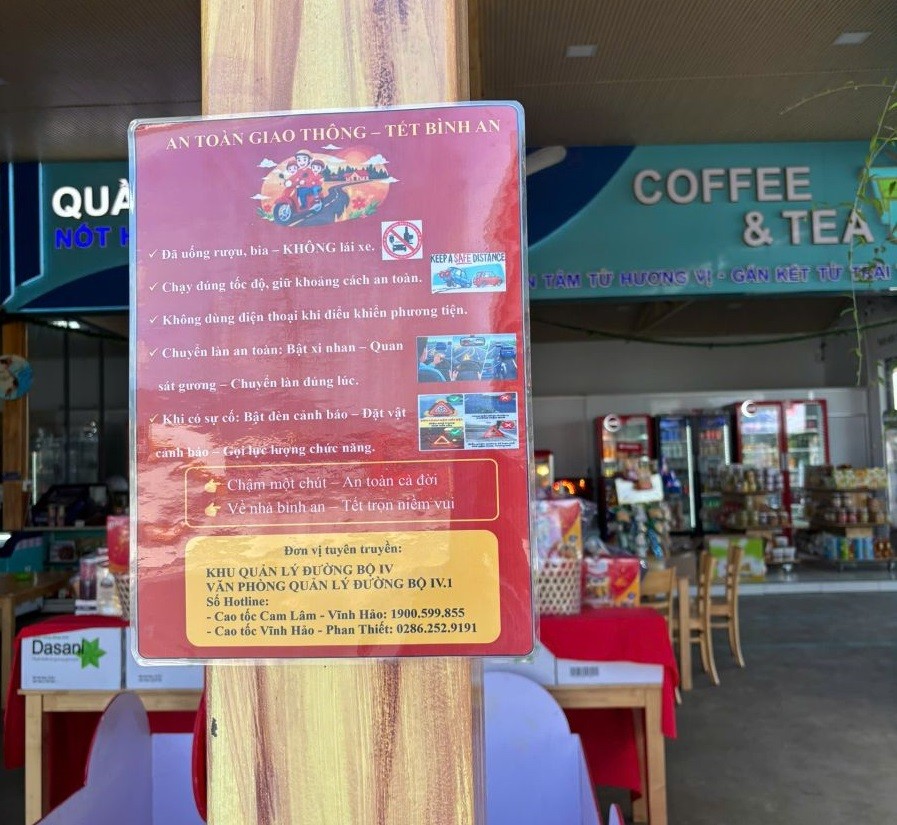 Đẩy mạnh tuyên truyền an toàn giao thông tại trạm dừng nghỉ, các tuyến cao tốc dịp cao điểm Tết Nguyên đán 2026