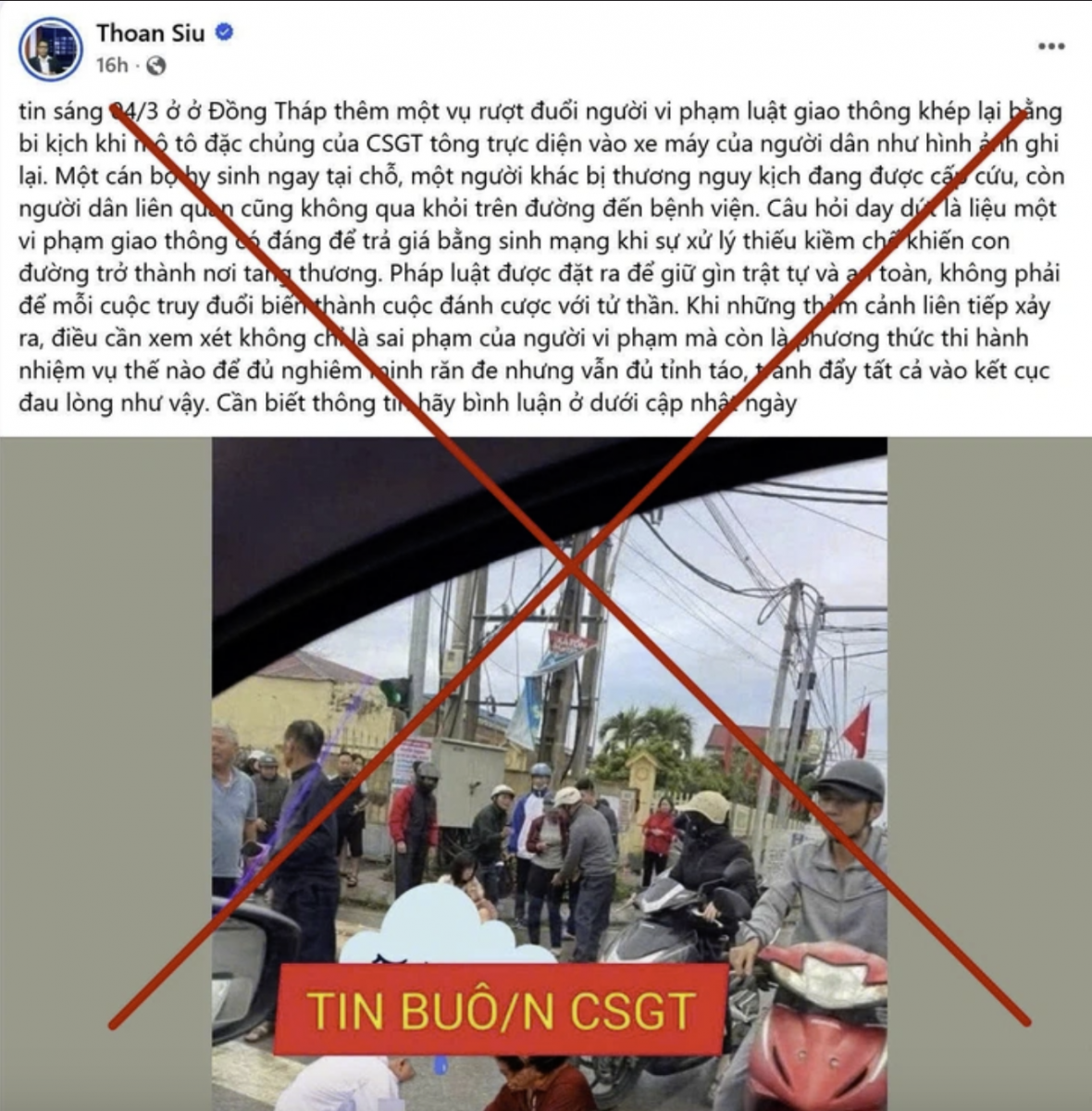 Những thông tin liên quan đến vụ việc được phát tán trên MXH