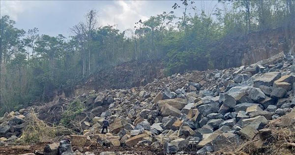 Triệt phá điểm “xẻ thịt” rừng lấy đá trái phép gần 3.400 m² ở Lâm Đồng