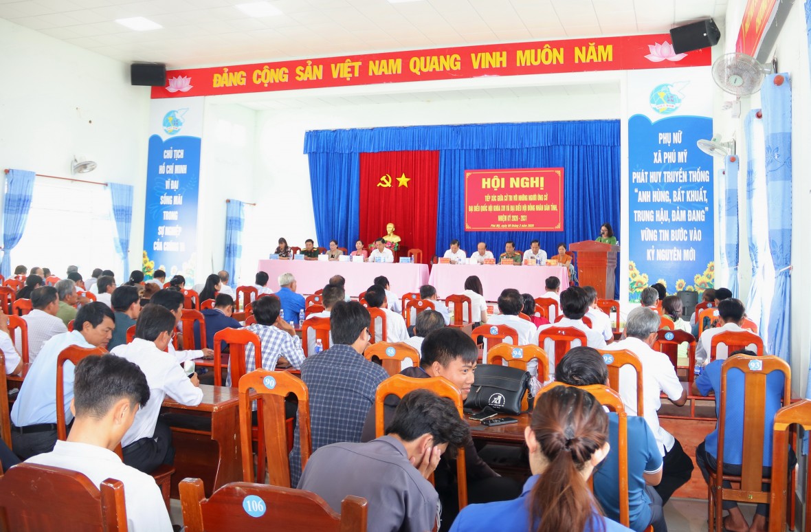 Ứng cử viên ĐBQH lắng nghe kiến nghị cử tri, cam kết đồng hành cùng Phú Mỹ phát triển bền vững Ứng cử viên ĐBQH lắng nghe kiến nghị cử tri, cam kết đồng hành cùng Phú Mỹ phát triển bền vững