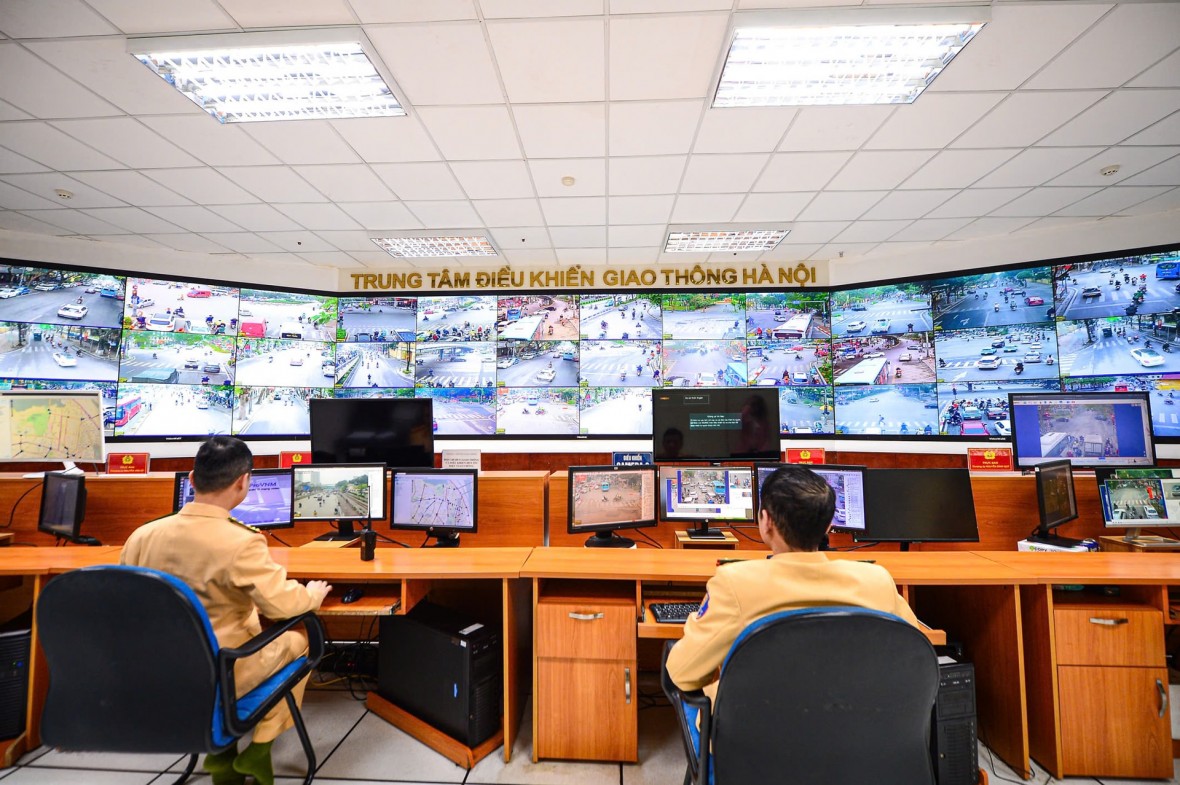 Toàn quốc ghi nhận hơn 10.000 trường hợp vi phạm giao thông trong ngày đầu nghỉ lễ. (Ảnh: Trung tâm điều khiển giao thông TP Hà Nội)