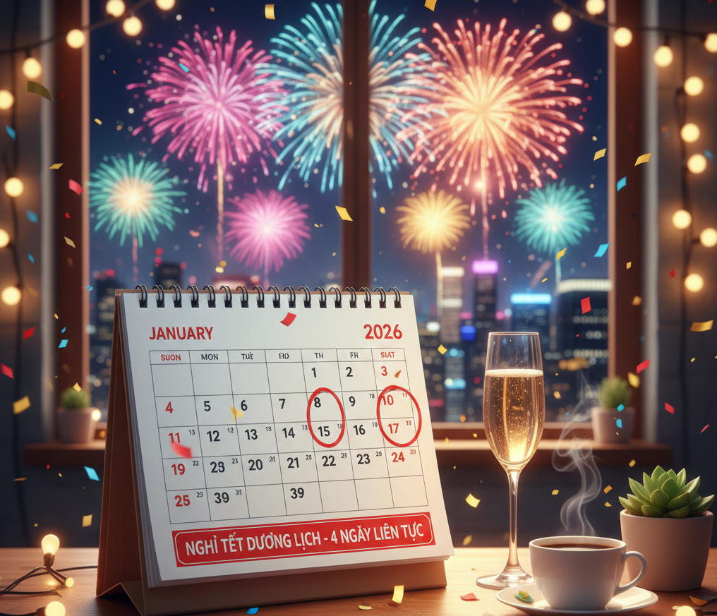 Chính phủ đồng ý phương án nghỉ 4 ngày liên tục dịp Tết Dương lịch năm 2026