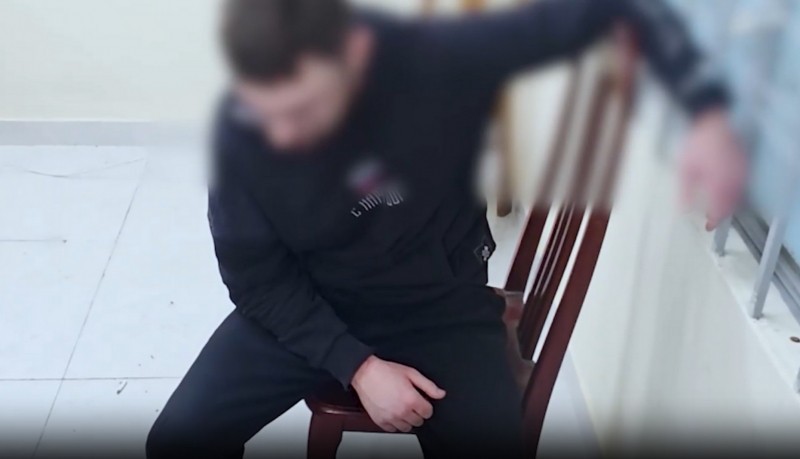 Ông R.A tại cơ quan Công an.