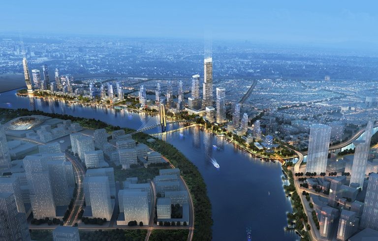 Phối cảnh dự kiến Khu phức hợp Nhà Rồng – Khánh Hội Quận 4 (theo quy hoạch cũ).